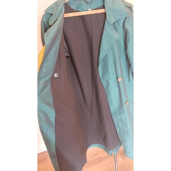 Vintage Westfield Trench Coat Size 10 With Belt Green 80s Or 90s See Photos - Picture 6 of 16